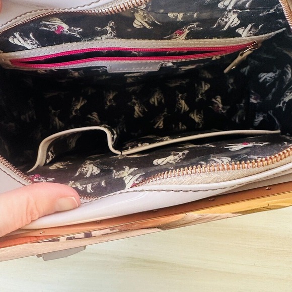 Ted Baker Embossed Patent Leather Tote Pale Pink Gold colored Hardware - Picture 13 of 13